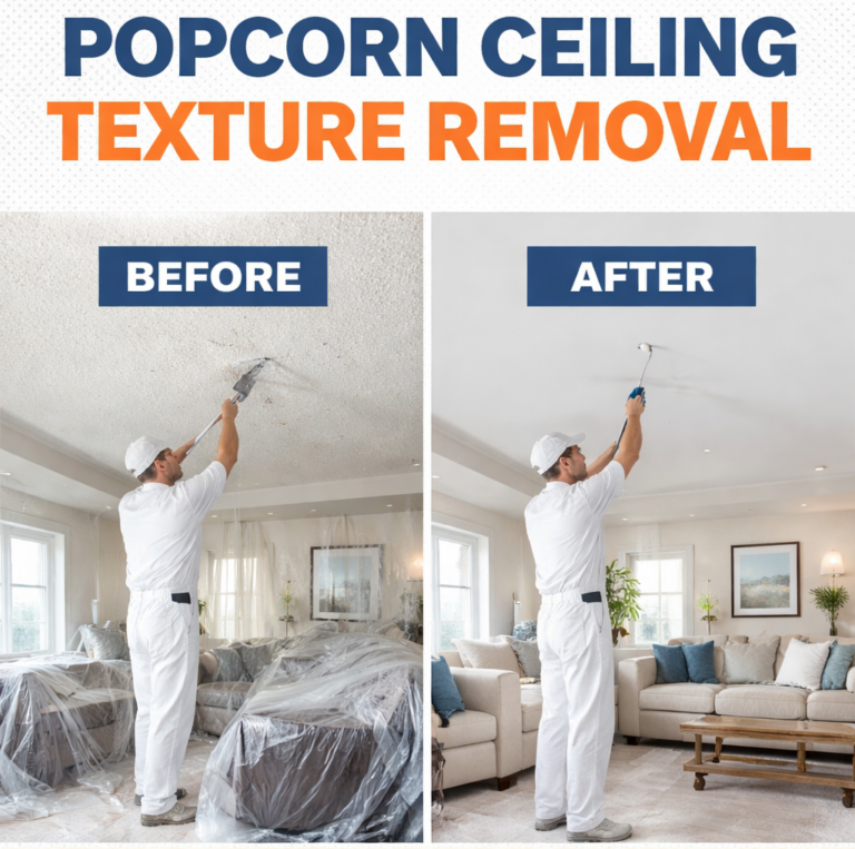 popcorn ceiling texture Removal